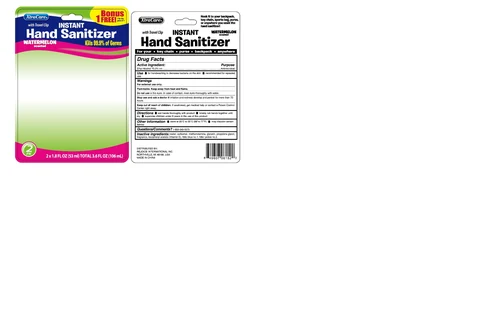 Hand Sanitizer w/ Carabiner (Watermelon Scented)2oz Bonus pack packaging