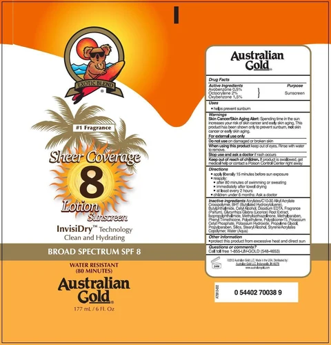 Australian GoldBroad Spectrum SPF 8 포장