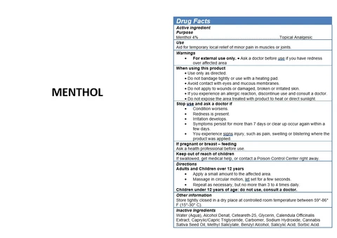 MENTHOL 포장