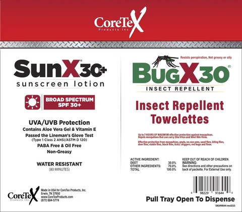SunX SPF 30/BugX Wallmount 포장
