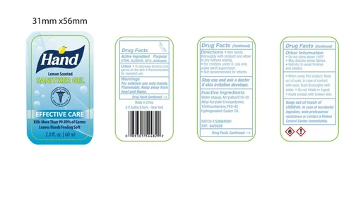 Hand Sanitizer Lemon Scented packaging