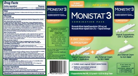MONISTAT 3 포장