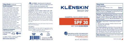 KLENSKIN SHOWERON SUNSCREEN SPF-30 packaging
