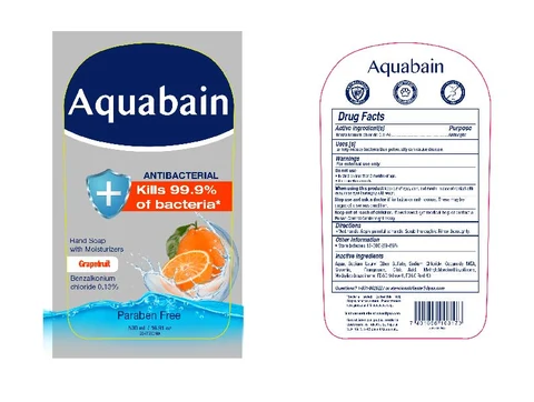 Aquabain Antibacterial Grapefruit 포장