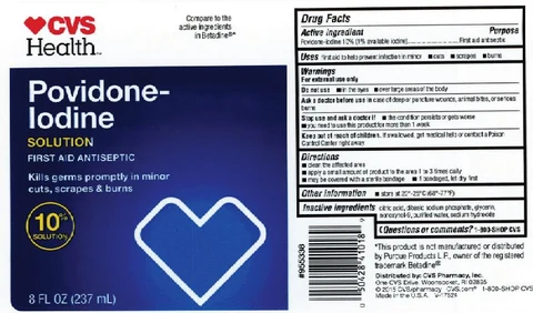 CVS Povidone-Iodine 포장