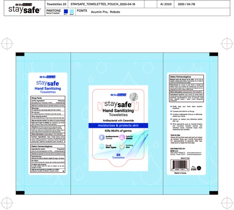 BioMiracle staysafe Hand Sanitizing Towelettes 포장