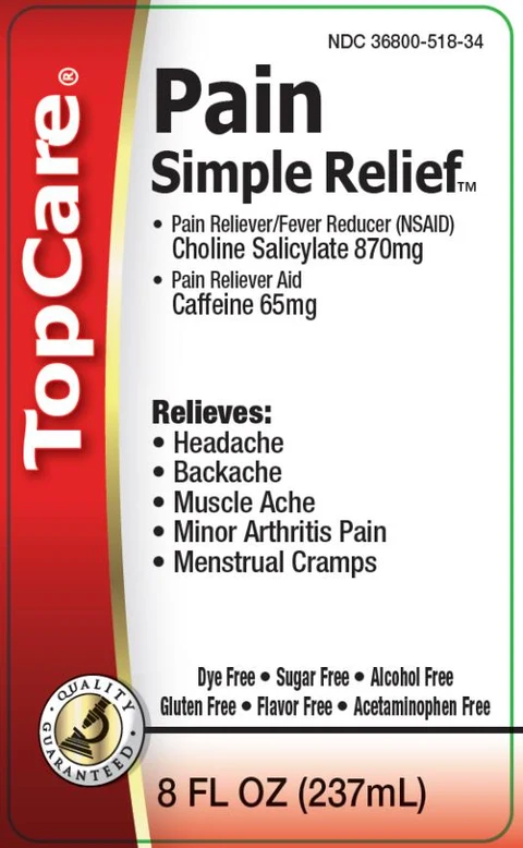 TOPCARE PAIN RELIEVER SIMPLE RELIEF 포장