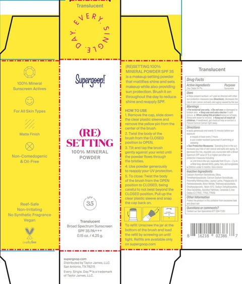 (RE) Setting 100% Mineral Powder Translucent Broad Spectrum Sunscreen SPF 35 포장