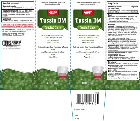 Tussin DM Cough and Chest 포장