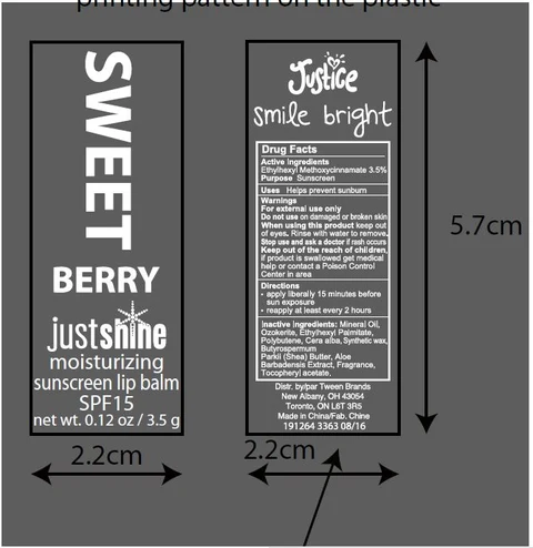 Sweet Berry Moisturizing Sunscreen Lip Balm SPF 15 포장