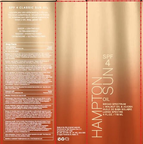 Hampton Sun SPF 4 packaging