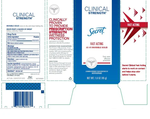 Secret Clinical Strength Fast Acting Invisible 포장