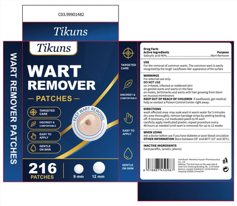 Tikuns WART REMOVER Patches packaging