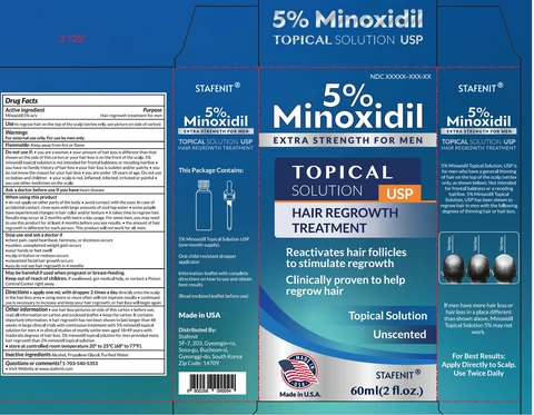 Stafenit Hair Regrowth Treatment Topical Minoxidil packaging