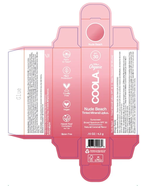 COOLA Mineral Liplux Lip Balm SPF 30 Nude Beach packaging
