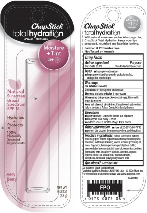 Chapstick Total Hydration Moisture Tint Very Berry 포장