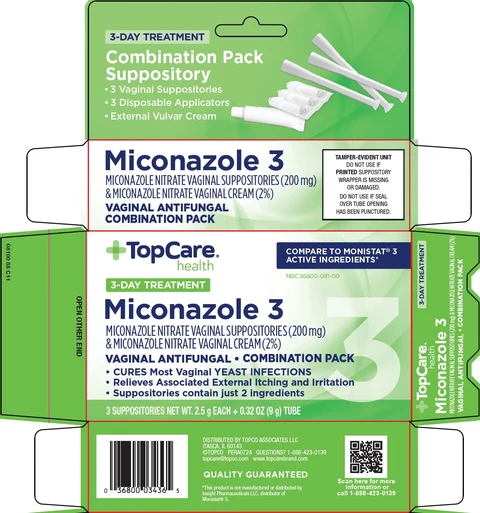 topcare miconazole 3combination pack 포장