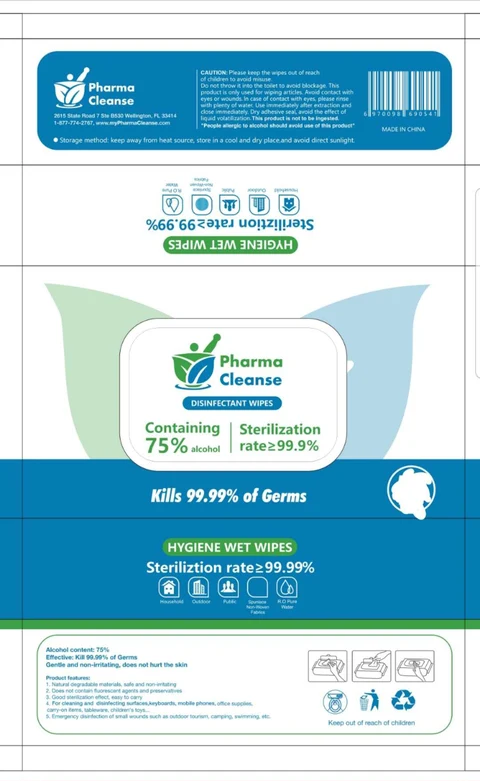 Hand Sanitizer wipes packaging