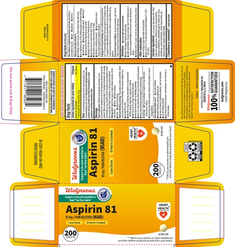Aspirinenteric coated low dose 포장