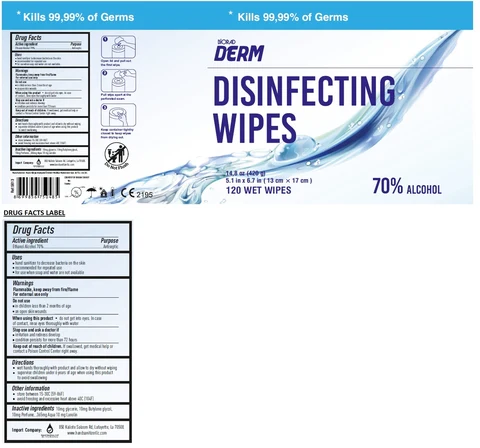 DISINFECTING WIPES 포장