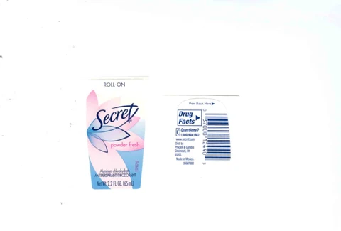 Secret AP Roll On Deo Powder Fresh 포장