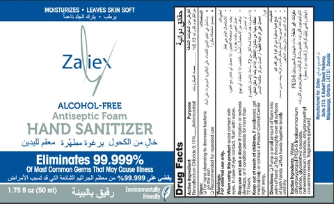 Zaliex ALCOHOL-FREE Antiseptic Hand Sanitizer 포장