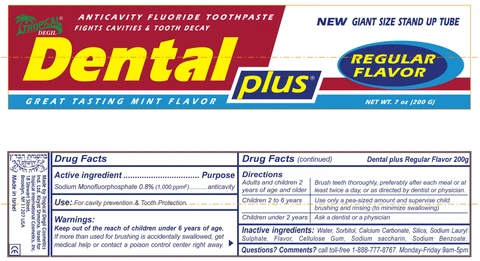 Dental plus Regular Flavor 포장