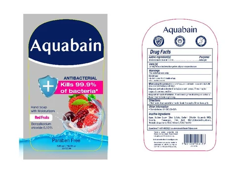 Aquabain Antibacterial Red Fruits 포장