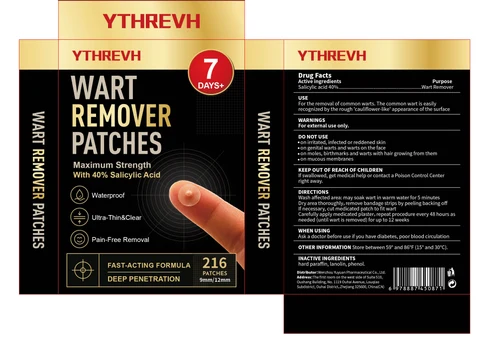 YTHREVH WART REMOVER Patches packaging