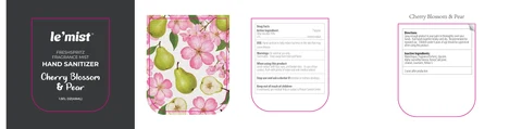Cherry Blossom Pear Hand Sanitizer packaging