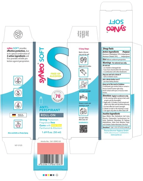 SyNeo SOFT ANTI-PERSPIRANTROLL-ON 포장