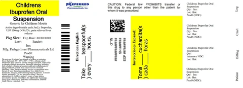 Childrens Ibuprofen packaging