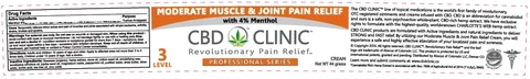 CBD Clinic - Moderate Muscle and Joint Pain Relief packaging