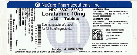 Loratadine packaging