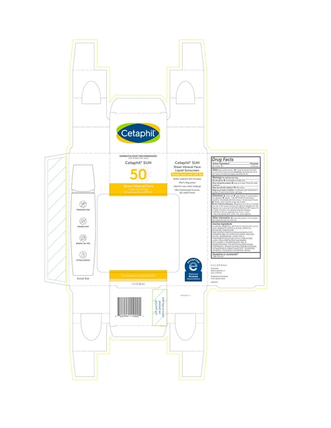 Cetaphil Sheer Mineral Face Liquid Sunscreen SPF 50 포장