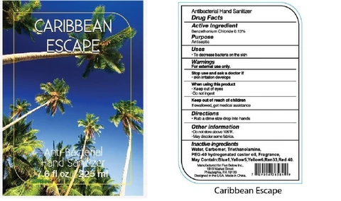 Caribbean Escape Anti Bacterial Hand Sanitizer 포장