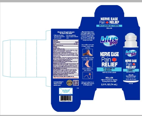 blue goo NERVE EASE Pain RELIEFTopical Analgesic 포장