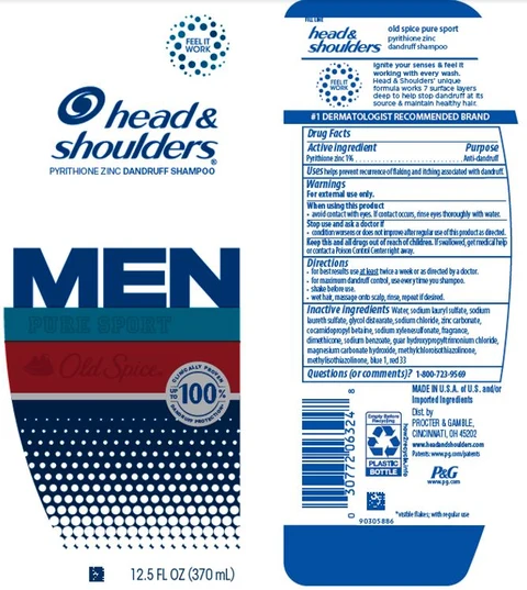 Head and Shoulders MEN Old Spice Pure Sport packaging