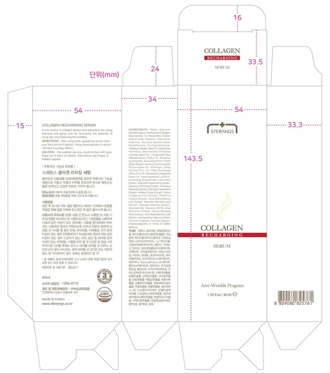 SFERANGS COLLAGEN RECHARGING SERUM 포장
