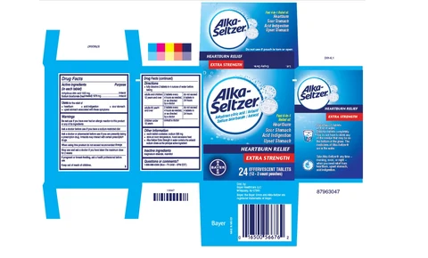 Alka-Seltzer Heartburn Relief Extra Strength 포장