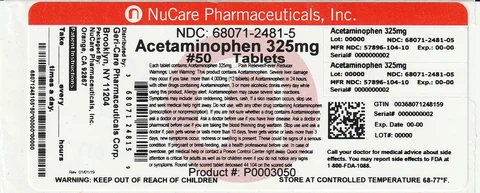 Acetaminophen 포장
