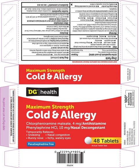 Cold and Allergy 포장