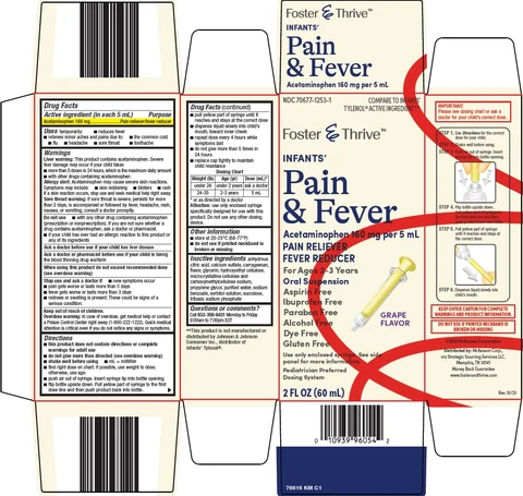 foster and thrive infants pain and fever packaging