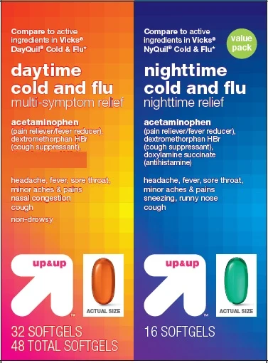 Daytime Cold and Flu and Nigttime Cold and Flu 포장