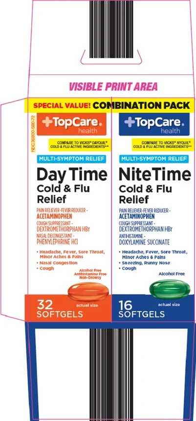 Topcare Nite Time Day TimeCold and Flu packaging