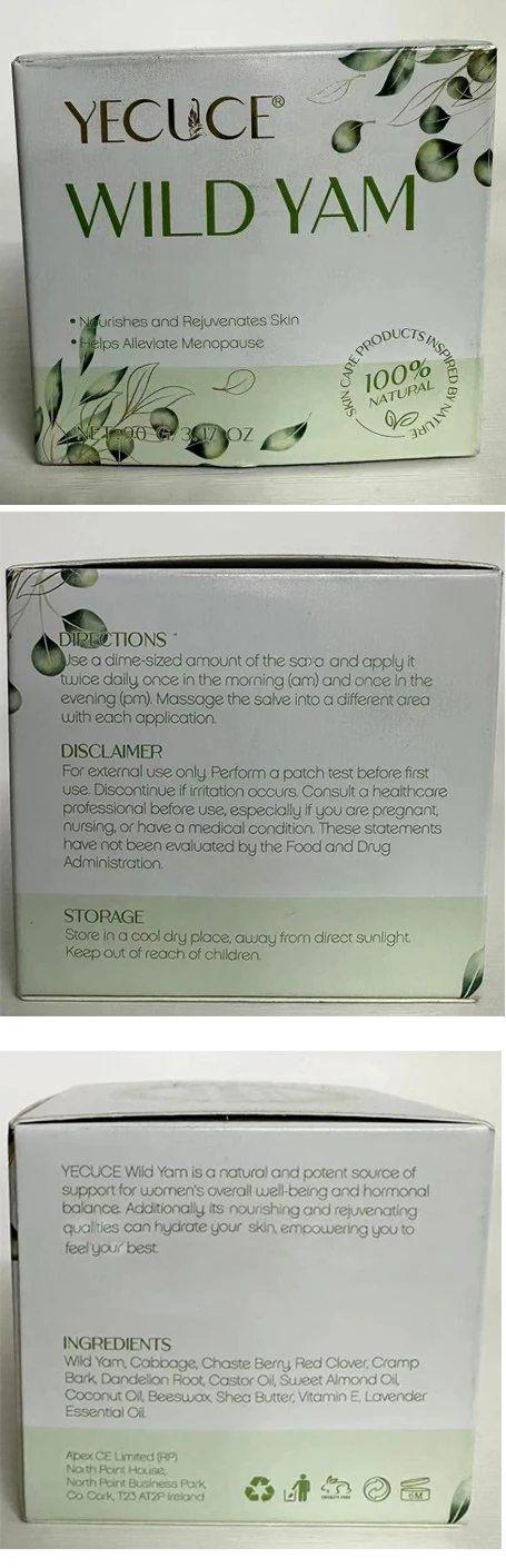 YECUCE Wild Yam Cream packaging