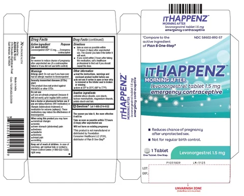 ITHAPPENZ MORNING AFTER packaging