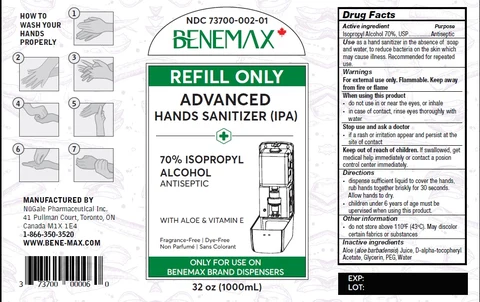 BENEMAX ADVANCED Hand Sanitizer 포장