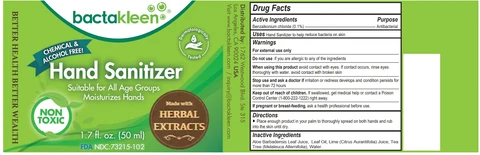 BACTAKLEEN HAND SANITIZER 포장