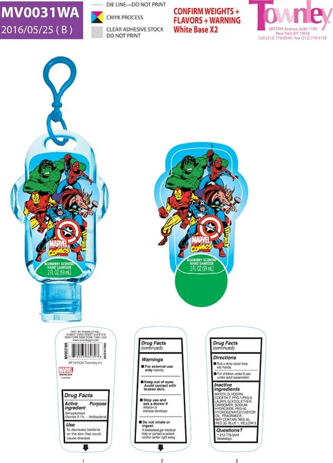 Comics Blueberry Scented Hand Sanitizer 포장